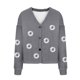 thumbnail image 4 of Cárdigan informal para mujer, con botones, estampado, chaqueta de moda, abrigo, blusa de poliéster para mujer, 4 of 5