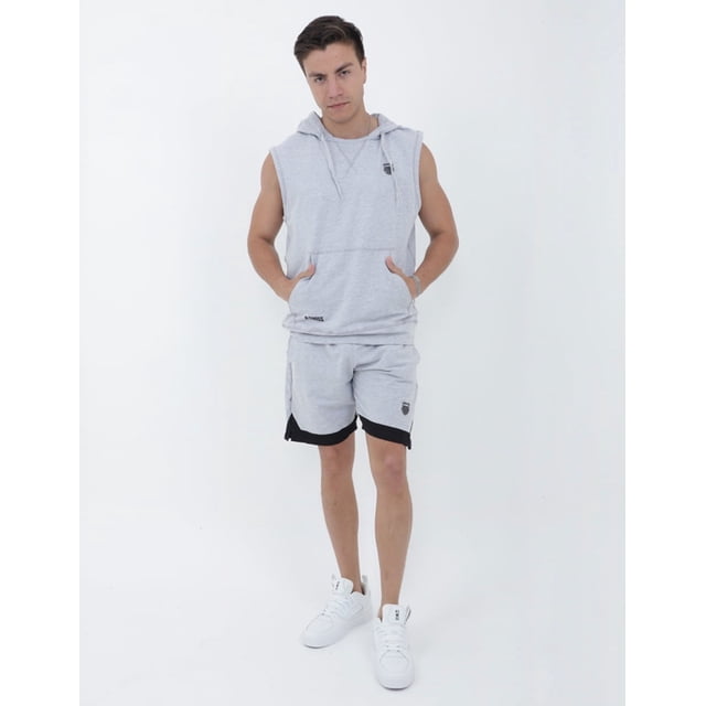 Conjunto Sudadera y Short Hombre K-Swiss Crew Color Gris