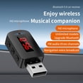 thumbnail image 2 of 2X Coche Bluetooth 5.4 Adaptador FM Transmisor USB Receptor Llamada Manos Auto Pantalla LED Audio Música Receptor Inalámbrico, 2 of 5