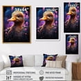 thumbnail image 4 of Designart "Cute Purple Duck Splashes" Animals Framed Wall Art - Traditional Purple Duck Living Room Framed Canvas Art, 4 of 6