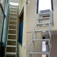 thumbnail image 6 of INTBUYING Wall-Mounted Attic Folding Ladders with Armrests Al-mg Alloy White, 6 of 10