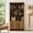 Walnut, variant on Spruce & Spring 59.3" Tall Bookshelf with Storage, 2-Door 6-Cube Library Bookcase with Adjustable Shelves, Modern Cabinet for Living Room Dining Room Office Hallway, Oak