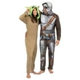 thumbnail image 2 of Star Wars Mandalorian Baby Yoda Mens Onesie Pajama Costume, Grogu, Size: XL, 2 of 6