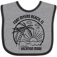 thumbnail image 3 of Inktastic Summer Vacation Mode Fort Myers Beach Florida Boys or Girls Baby Bib, 3 of 4