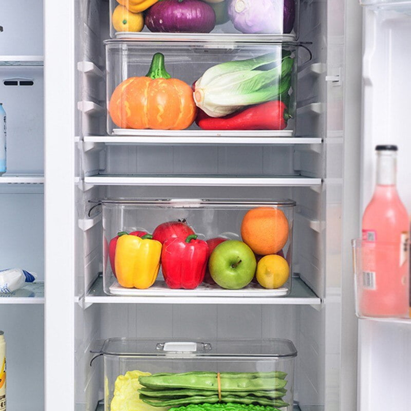 Shengshi DoubleLayer Drain Storage Box Food Storage Bins Fridge