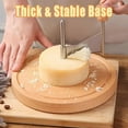 thumbnail image 3 of Cheese Curler Wheel, Stainless Steel Cheese Curler Flower Maker Wheel Slicer with Punch Tool, Handheld Cheeses Shaver Wooden Base, for Cheeses, Chocolate (B-B), 3 of 9