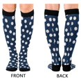 thumbnail image 4 of FORMRS Womens Knee High Socks Casual Long Thick Travel Daily Wear, 2 Pairs, Navy Blue Baseball Pattern, 4 of 6