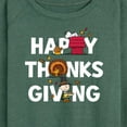 thumbnail image 3 of Peanuts - Happy Thanksgiving Icons - Women's Lightweight French Terry Long Sleeve Shirt, 3 of 6