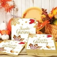 thumbnail image 4 of QIPOPIQ Thanksgiving Napkins – Disposable Paper Napkins with “Thanks Giving” Text and Fall Leaves for Thanksgiving Dinner, Autumn Parties, Seasonal Table Decor, 4 of 6