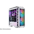 thumbnail image 5 of Cooler Master MasterCase H500P Mesh White ARGB Airflow ATX Mid-Tower with Dual 200mm ARGB Lighting Fans, Mesh Front Panel, and Tempered Glass Side Panel, 5 of 20