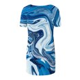 thumbnail image 4 of DYMADE Women's Short Sleeve V Neck Printed Flowy Tunics Top, 4 of 4
