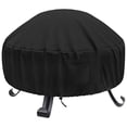 thumbnail image 1 of Round Fire Pit Cover For Patio, All Weather Protection Heavy Duty Cover Waterproof Windproof UV-Resistant, Fits Most Outdoor Fire Pits Up To 32 Inches Diameter (Black), 1 of 5