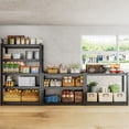 thumbnail image 5 of Metal Garage Storage Shelves Heavy Duty Shelving Unit 3 Tier Steel Adjustable Organizing Shelves 1500 LBS Capacity Industrial Shelving Ideal for Garage Tote Pantry Basement Outdoor, 36”H*36”W*16”D, 5 of 7