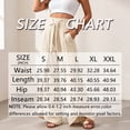 thumbnail image 6 of Morttic Women's High Waist Wide Leg Pants – Tie Waist Slit Design Solid Loose Boho Summer Beach Vacation Flared Trousers Olive Green，XXL, 6 of 6
