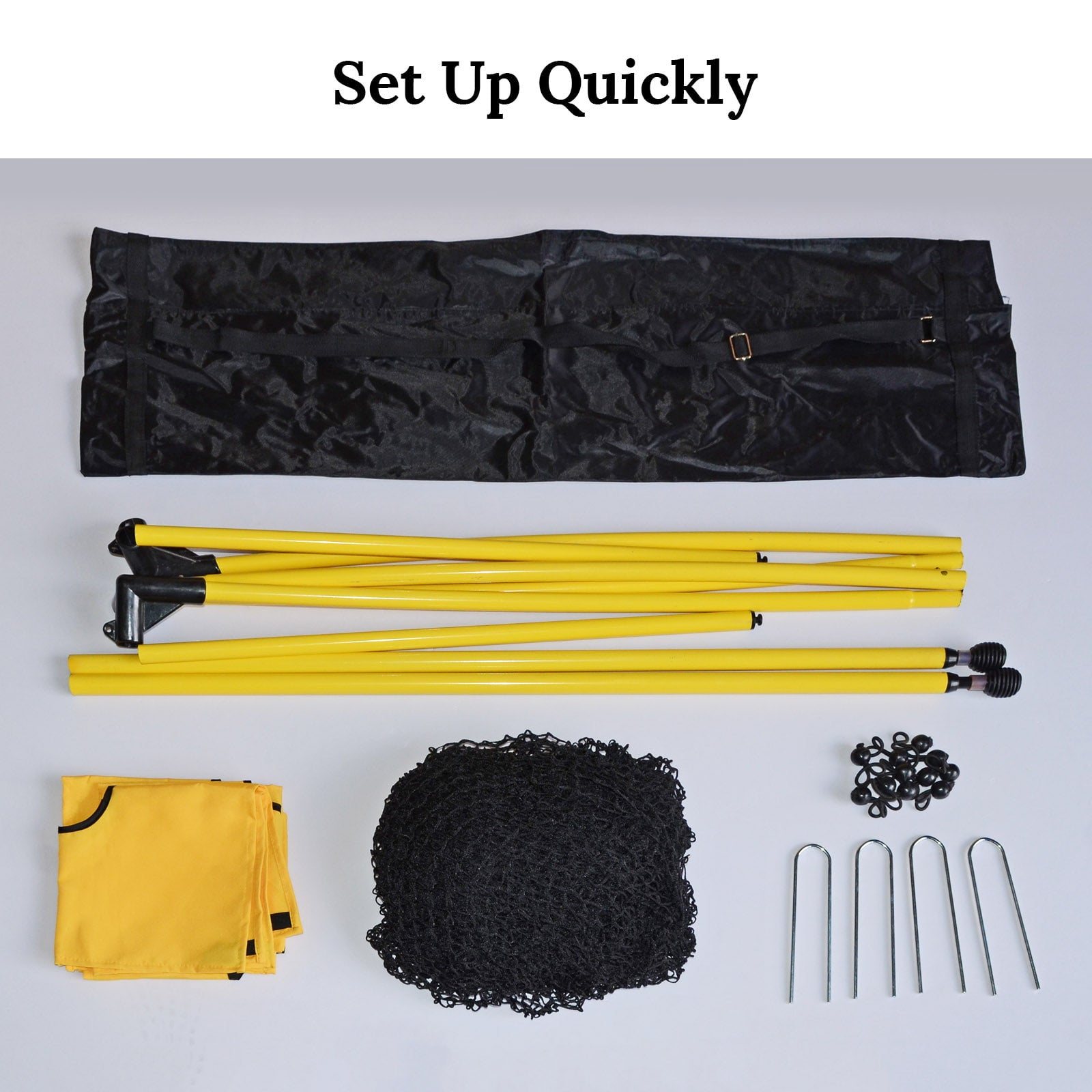 SUNNYOUTDOOR 12'x6' Portable Soccer Goal Net with Targets, Quick Set Up Soccer Net for Indoor Outdoor Practice Training with Carry Bag