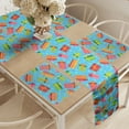 thumbnail image 2 of Ambesonne Birthday Party Table Runner & Placemats, Colorful Presents, Placemat 4 pcs + Runner 16"x72", Deep Sky Blue Multicolor, 2 of 2