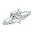 thumbnail image 2 of Heart Diamond Solitaire Engagement Ring,14k White Gold (1.05 Ct,E Color,VS2 Clarity) GIA Certified, 2 of 3