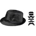 thumbnail image 2 of 1920s Mens Gatsby Gangster Costume Accessories Set Old Man Costume Grandpa Accessories Set With Pana, 2 of 3