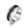 thumbnail image 1 of Qarigey Anillo de acero inoxidable para hombre, joyería informal para fiestas, festivales, ropa, decoración, tamaño 8, compromiso, boda, pareja Ropa, zapatos y accesorios Miscelánea Qarigey AP014575-01, 1 of 6