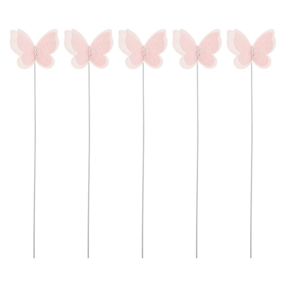 CIMAXIC Butterfly Cake Toppers Pink Wire Mesh for Elegant Dessert Decoration