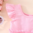 thumbnail image 2 of Toddler Baby Girls Summer Outfits Size 3-4Y Pink Tops and Dinosaur Print Shorts Set 4T (690, 2 of 6
