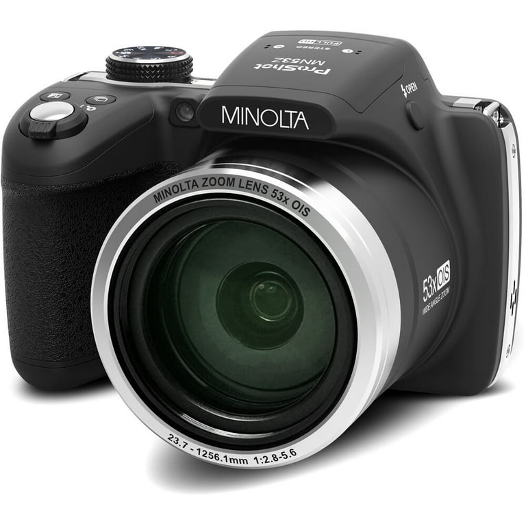 Minolta MN53Z 16MP Bridge Camera with 53x Optical Zoom (Black