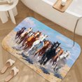 thumbnail image 3 of 1pc Running Horses Absorbent Non-Slip Bathroom Thickened Flannel Rug Decor,Soft,Quick Drying,Suitable For Indoor/outdoor Use,Bathrooms,Bedrooms,Kitchens,Terrace,Laundry Rooms,16"x24", 3 of 9