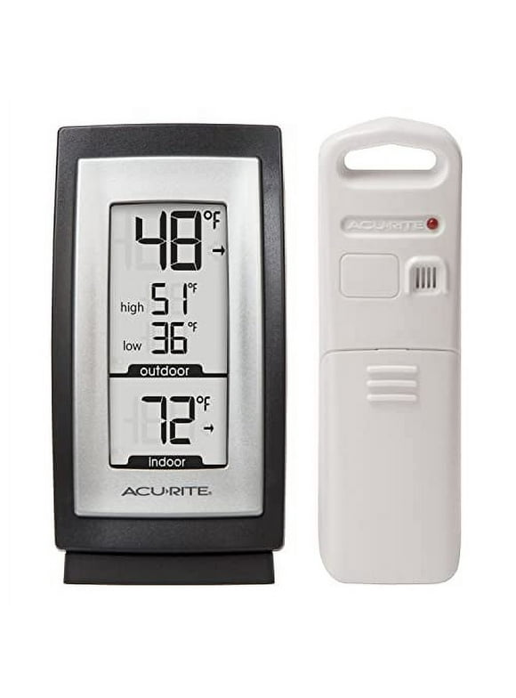 AcuRite 00831A2 Digital Thermometer .. with Indoor / Outdoor .. Temperature,Black