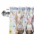 thumbnail image 2 of Valances for Windows Happy Easter Words Color Stripes Rod Pocket Short Curtain for Bathroom Living Room Bedroom Cute Gnomes 1 Panel 54x18in, 2 of 9