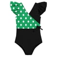 thumbnail image 4 of Busydd Girls One Piece Swimsuits with Built in Bra 7-16 Years Trendy Ruffle V Neck Girls' Swimwear Summer Beach Polka Dot Bathing Suit 15-16 Years, 4 of 8