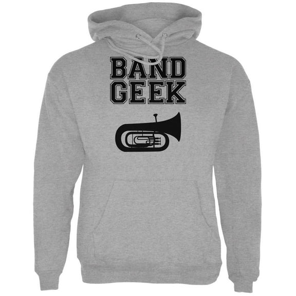 Band Geek Tuba Mens Hoodie Sport Grey LG