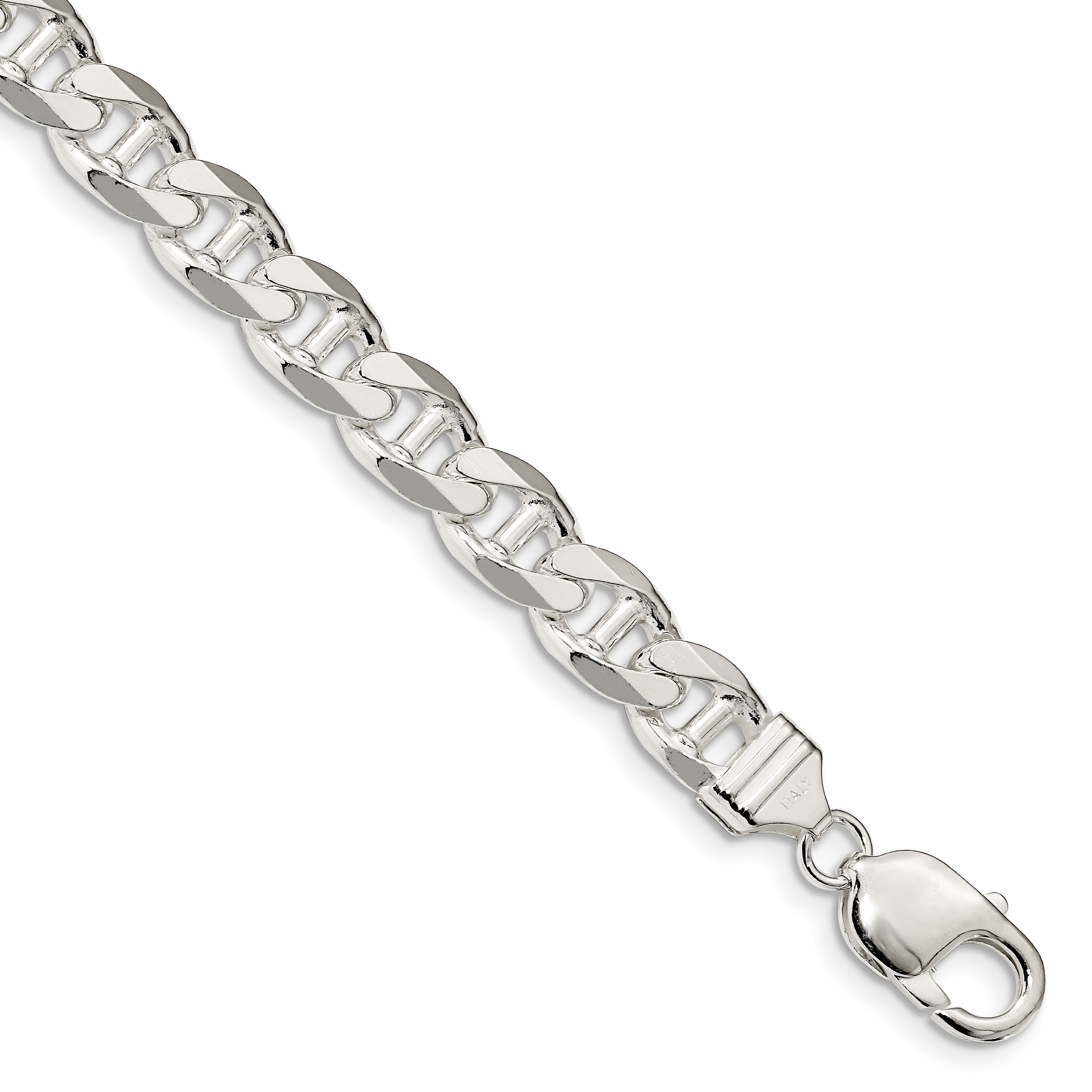 925 Sterling Silver 9mm Flat Cuban Link 