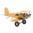 thumbnail image 3 of Vintage Biplane Metal Model Airplane Detailed Desktop Decor for Home Office Cafe Display, 3 of 7