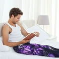 thumbnail image 5 of Rateoe Purple Pattern White Tiger Pattern Men’s Ultra-Soft Comfy Pajama Lounge Pants Sleepwear,Comfortable Lounge Wear,lightweight Pajamas, Casual Home Wear-Large, 5 of 6
