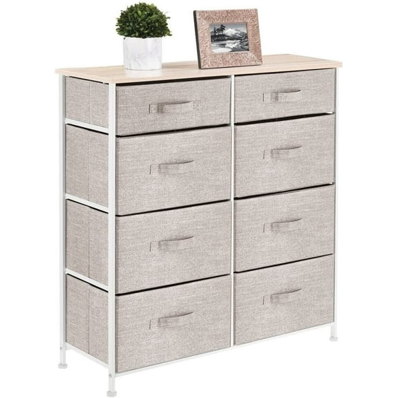 DWVO 5 Drawer Dresser Closet Storage Tower Organizer for Bedroom Living Room, Black Grey