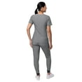 thumbnail image 2 of Adar Pro Heather Modern Athletic Scrub Set For Women - Modern V-Neck Scrub Top & Yoga Jogger Scrub Pants, 2 of 6