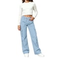 thumbnail image 4 of Edvintorg Girls Cargo Pants Elastic Waisted Outdoor Hiking Pant Loose Wide Leg Workout Trouser with Pocket Teen Girl Clothes Size 5-15, 4 of 9
