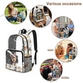 thumbnail image 5 of COEQINE Clear Backpack 17 Inch Transparent PVC & Polyester Backpack, Heavy Duty Lightweight Travel Daypack, Large Capacity Bookbag Work Bag for Women Girls Kids, Yorkshire Terrier, 5 of 7