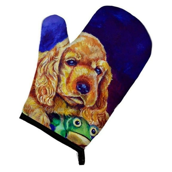 Cocker Spaniel with Frog Oven Mitt