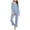Light Blue, variant on Wancir Women's Pajama Sets Long Sleeve Sleepwear Pjs Sets 2-Piece Jogger Nightwear Lounge Wear for Ladies