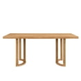thumbnail image 6 of Christopher Knight Home 69" Modern Rectangular Dining Table, U-Shaped Trestle Base, Solid Wood, Seats 6, Natural, 6 of 6