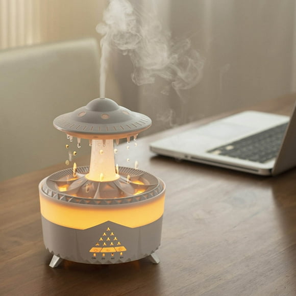Rain Humidifier Water Drip, Essential Oil Diffuser with Colorful Night Light, 350ml Remote Control Timing Waterfall Lamp Rain Drop Sound Aromatherapy Diffuser for Bedroom