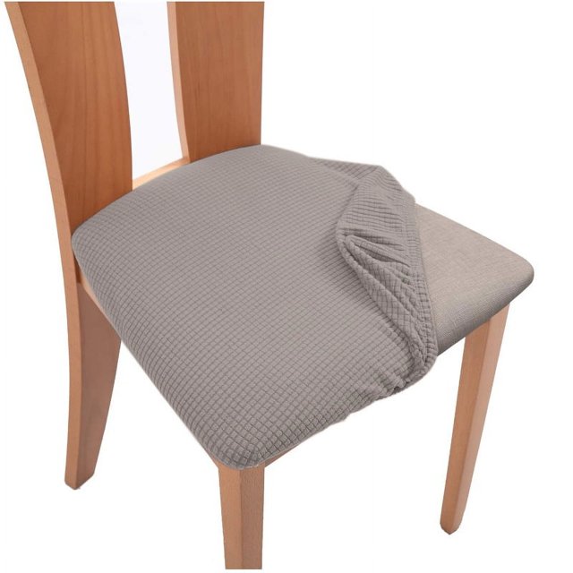 Funda de cojín para silla de oficina y hogar, funda de cojín cuadrada para asiento, funda antiincrustante, funda elástica para silla con arco, funda para taburete, funda dividida