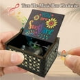 thumbnail image 4 of Wooden Music Box, Mini Vintage Hand Crank Music Box Laser Engraved You are My Sunshine Gifts for Wife, Daughter, Dad, Mom for Christmas, Anniversary, Birthday, Thanksgiving, 4 of 5
