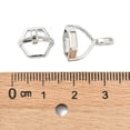 thumbnail image 3 of Brass Pendant Hexagon Bead Cap Bails for Point Gemstone Pendant Making Platinum 15.5x12mm Hole: 2.5x4mm 8x10mm inner diameter DIY, 3 of 4
