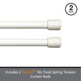 thumbnail image 3 of Kenney  Fast Fit No Tools 7/16" Spring Tension Rod, 2-Pack 18-28" - White, 3 of 5