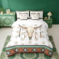 thumbnail image 2 of Erosebridal Vintage Cow Skull Twin Bedding Sets, Farmhouse Aztec Bedding Comforter Set, Reversible 7-Piece, 2 of 6