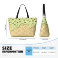 thumbnail image 4 of Large Travel Bag Waterproof Beach Bag Lightweight Oversized Tote For The Pool, Gym, Or Overnight Trips, Foldable Carryall Ice Cream Sage Green, 4 of 7