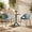 Sky Blue, variant on Christopher Knight Home 3-Piece Outdoor Bistro Set, Round Plastic Patio Table and Chairs, Sage Green