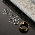 thumbnail image 3 of 1 caja de anillos de salto de hierro plateado de 4-10 mm x 0,7-1 mm (calibre 18-21), aproximadamente 1400 piezas/caja, 85 g/caja; anillos de latón: diámetro interior de 17 mm, fabricación de joyas., 3 of 3